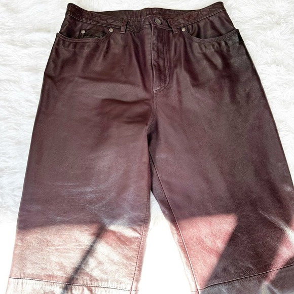 Nine West Leather Pants Size 6 - Picture 8 of 10